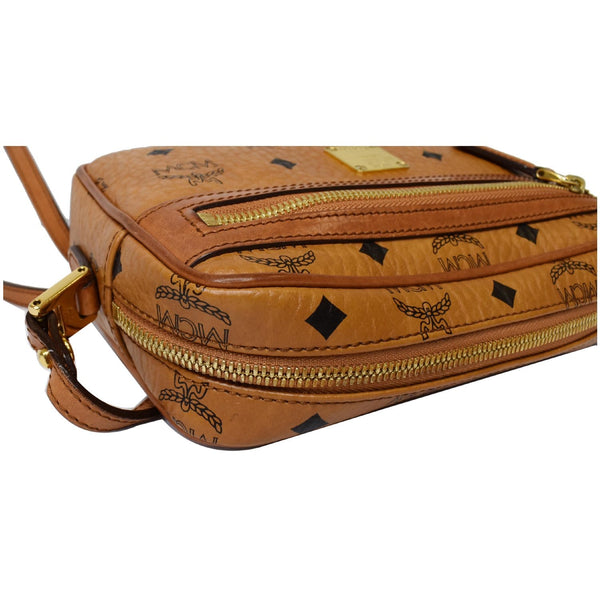 MCM Small Heritage Line Camera Crossbody Bag Cognac
