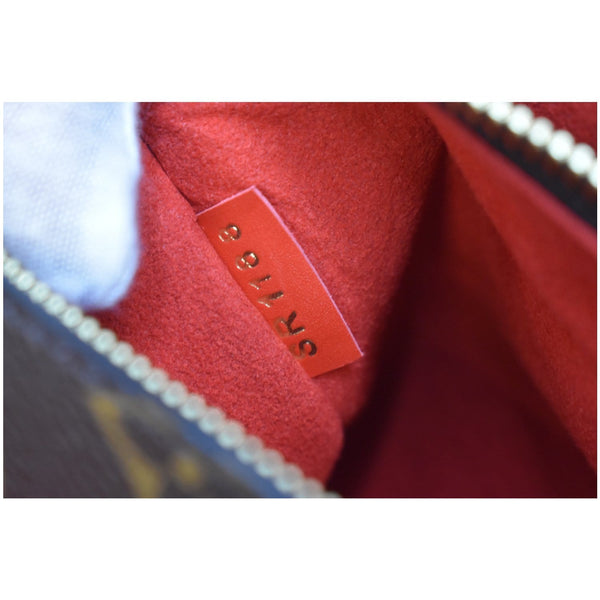 LOUIS VUITTON  Flower Monogram Canvas Tote Shoulder Bag Brown/Red