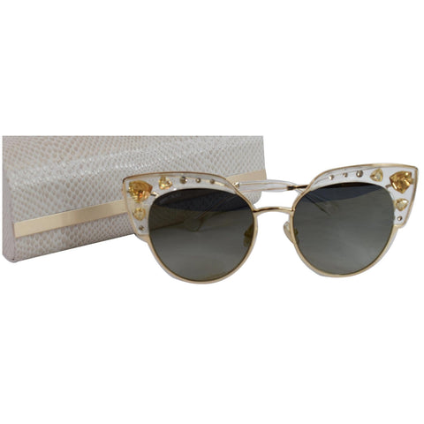 JIMMY CHOO 54 MM Crystal Gold Sunglasses AUDREY/S REJ 54