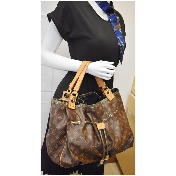 LOUIS VUITTON Irene Monogram Canvas Shoulder Bag Brown