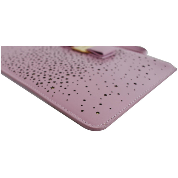 SALVATORE FERRAGAMO Vara Twinkle Wristlet Pouch Pink