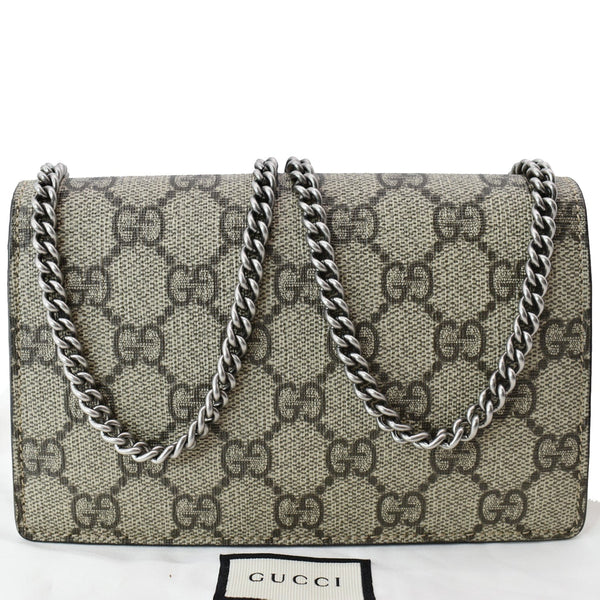 GUCCI Dionysus Super Mini GG Supreme Canvas Crossbody Bag Taupe 476432