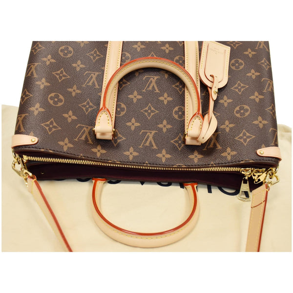 LOUIS VUITTON Soufflot MM Monogram Canvas Shoulder Bag Brown