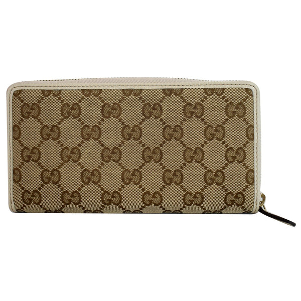 GUCCI Zip Around GG Canvas Long Wallet Beige 307980