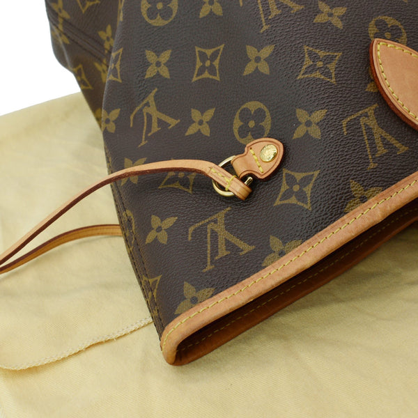 LOUIS VUITTON Neverfull MM Monogram Canvas Tote Shoulder Bag Fuchsia