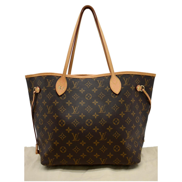 LOUIS VUITTON Neverfull MM Monogram Canvas Tote Bag Brown