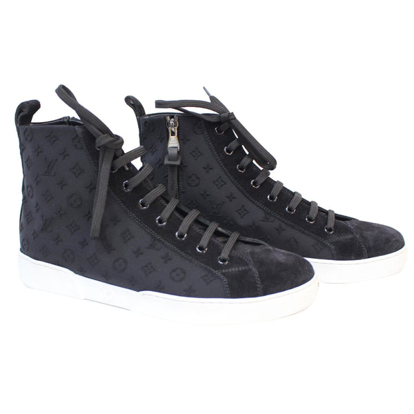 Louis Vuitton High Top Suede Men's Footwear Bluee