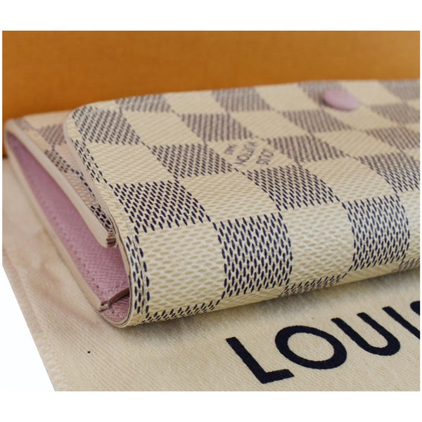 LOUIS VUITTON Emilie Damier Azur Wallet White