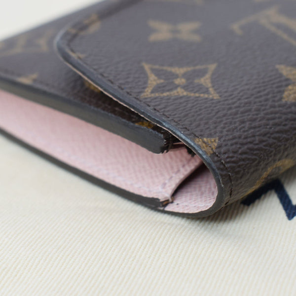 LOUIS VUITTON Emilie Monogram Canvas Wallet Rose Ballerine
