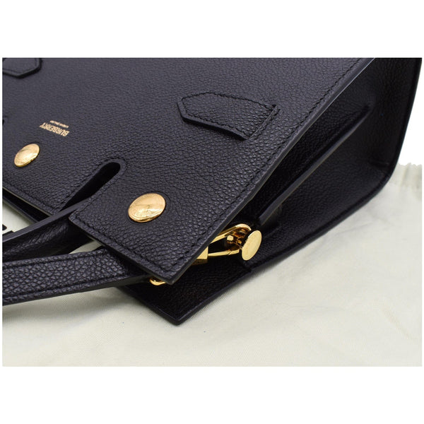 Burberry Mini Title Grainy Leather Top Handle Crossbody Bag