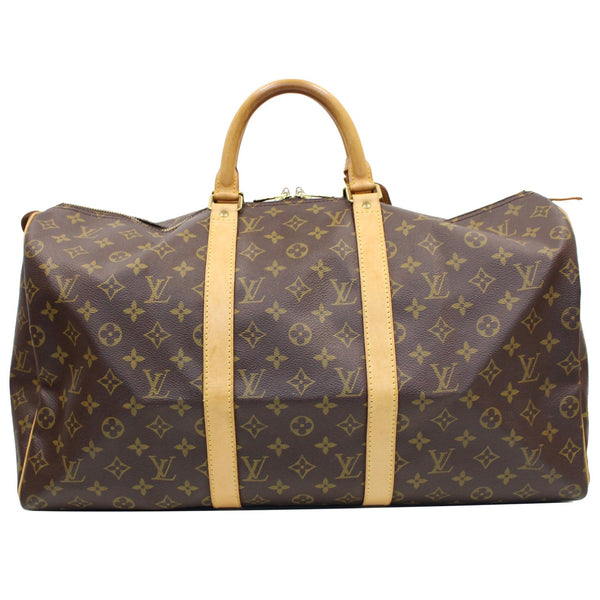 focused lv Keepall 50 Monogram Canvas Travel Bag