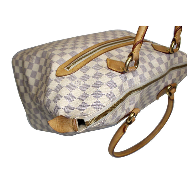 LOUIS VUITTON Saleya GM Damier Azur Shoulder Bag White