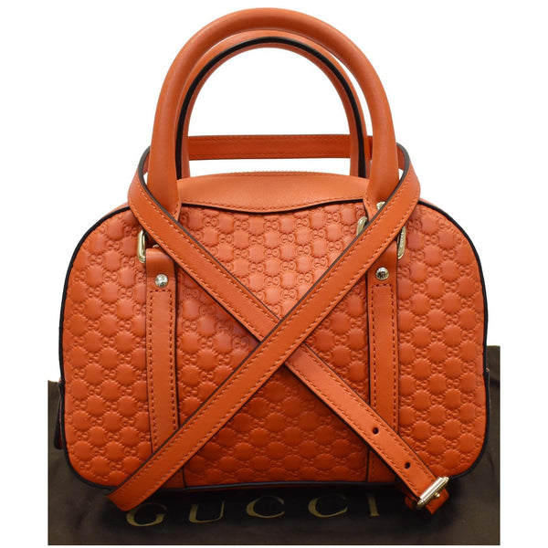 GUCCI Microguccissima Small Leather Crossbody Bag Orange 510289