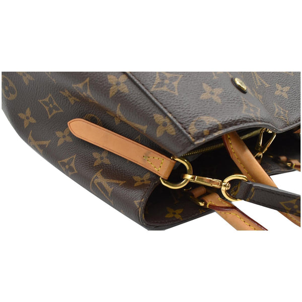 LOUIS VUITTON Montaigne MM Monogram Canvas Shoulder Bag Brown