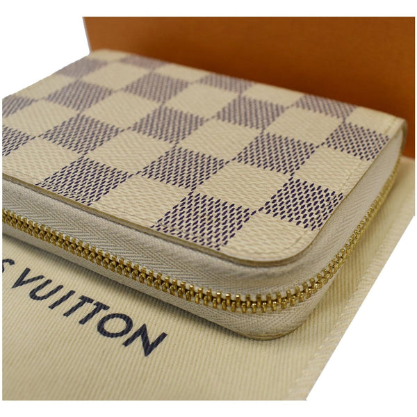 LOUIS VUITTON Zippy Damier Azur Coin Purse White