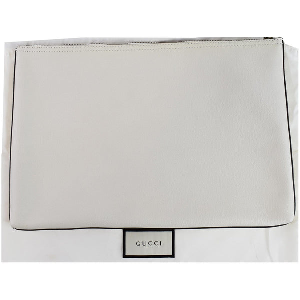 Gucci Pebbled Leather Medium Clutch backside