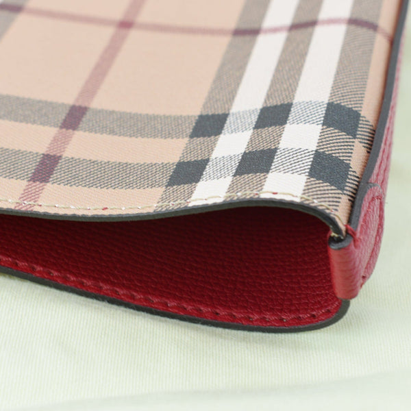 BURBERRY Reversible Haymarket Coated Canvas Tote Bag Beige