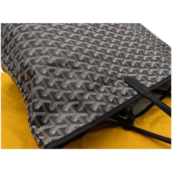 GOYARD Goyardine Saint Louis GM Tote Shoulder Bag Black