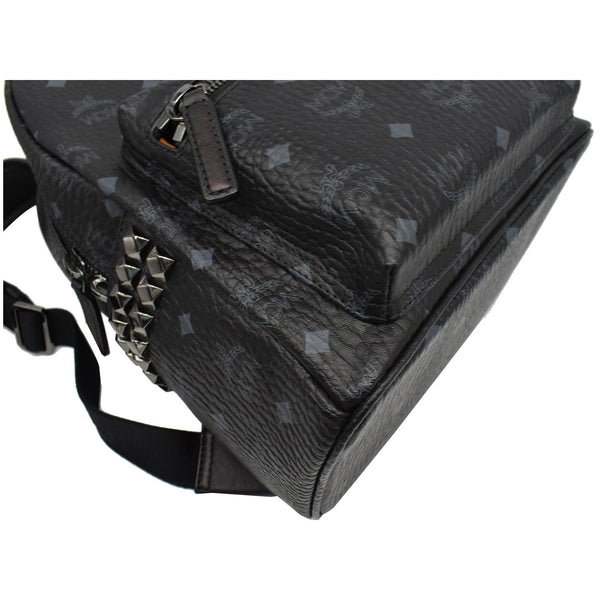 MCM Stark Classic Small Visetos Canvas Backpack Bag - metal studs