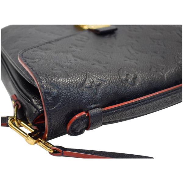 LOUIS VUITTON Metis Pochette Empreinte Leather Crossbody Bag Blue