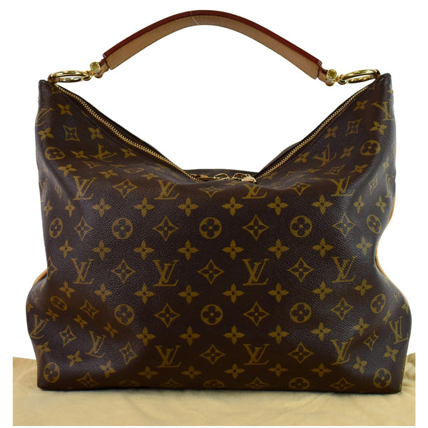 LOUIS VUITTON Sully MM Monogram Canvas Shoulder Bag Brown