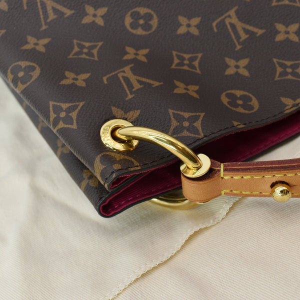 LOUIS VUITTON Graceful MM Monogram Canvas Shoulder Bag Brown