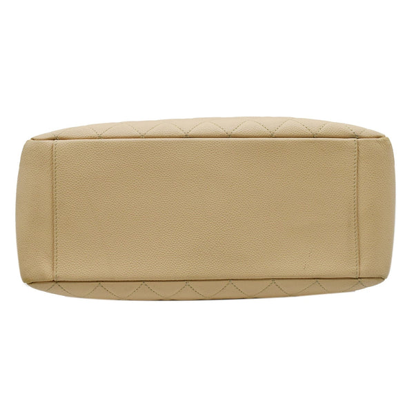 CHANEL Grand Shopping GST Caviar Leather Tote Bag Beige