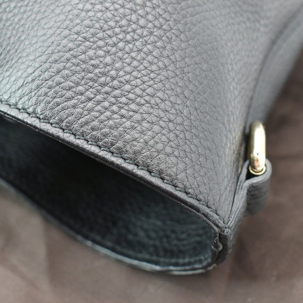 GUCCI Soho Tassel Pebbled Leather Tote Bag Black 282303 - sold