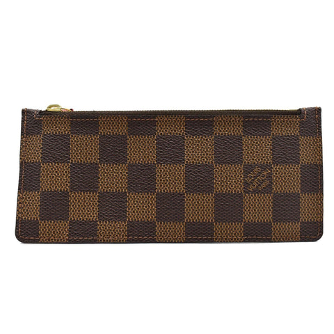 LOUIS VUITTON Felicie Zippered Damier Ebene Insert Pouch Brown