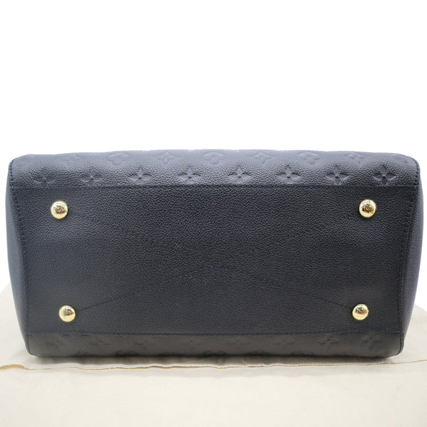 LOUIS VUITTON Montaigne GM Empreinte Leather Shoulder Bag Black