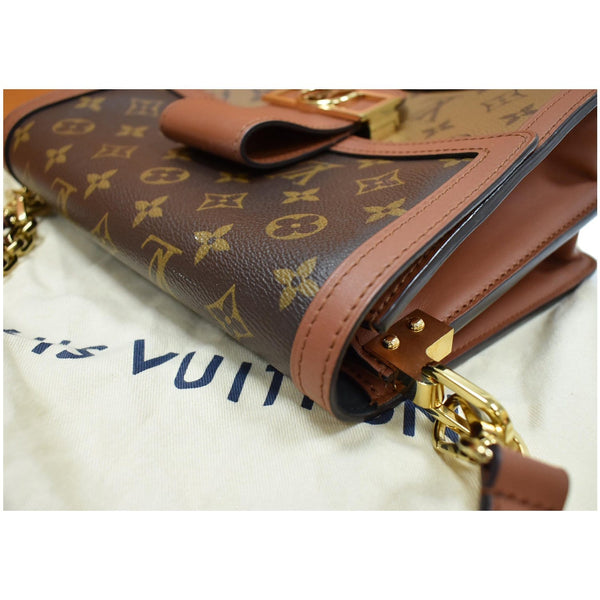 LOUIS VUITTON Dauphine MM Monogram Reverse Canvas Shoulder Bag Brown