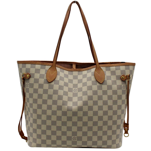 Louis Vuitton Neverfull MM Damier Azur Tote Shoulder Bag