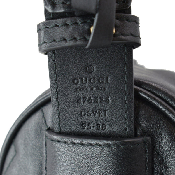 GUCCI GG Marmont Matelasse Leather Belt Bag Black 476434