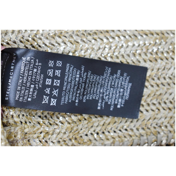 STELLA MCCARTNEY Falabella Small Raffia Shoulder Bag Beige