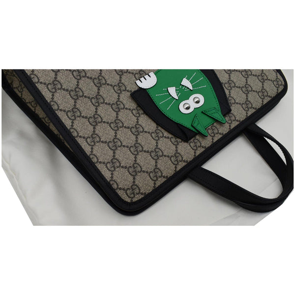 GUCCI Children’s Cat Printed GG Canvas Tote Bag Beige 645290