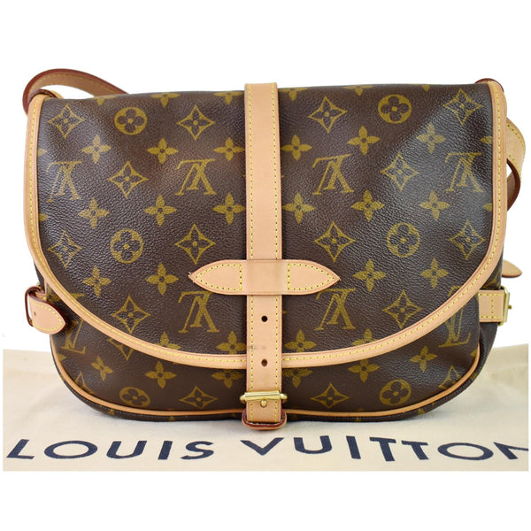 LOUIS VUITTON Saumur 30 Monogram Canvas Shoulder Bag Brown