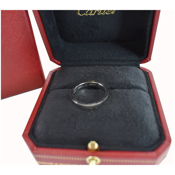 CARTIER Platinum Diamond Ring Silver