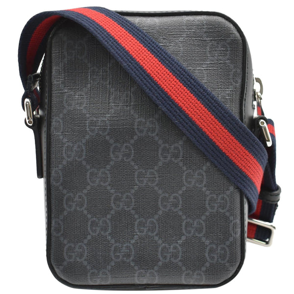 GUCCI GG Supreme Monogram Web Messenger Bag Black 598103