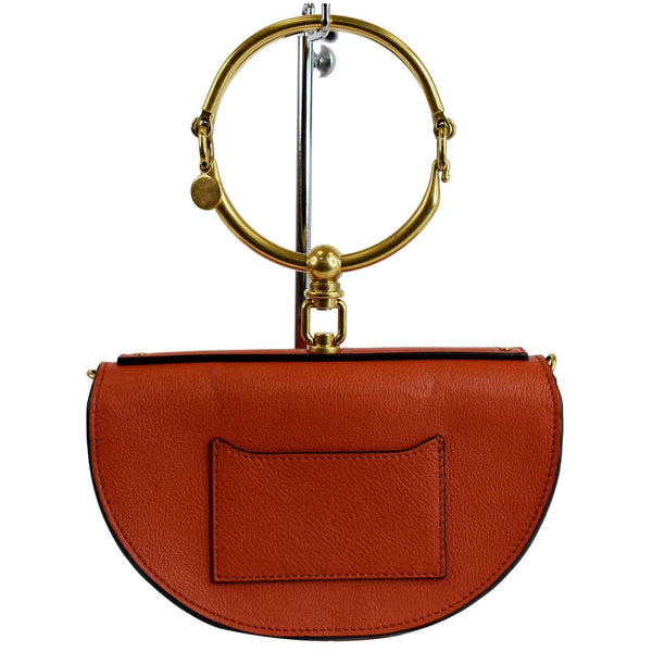 CHLOE Small Nile Bracelet Minaudiere Leather Clutch Bag Red