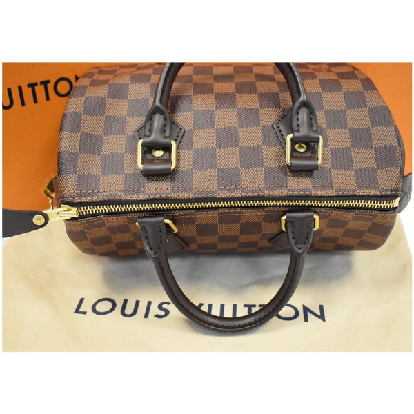 LOUIS VUITTON Speedy 25 Damier Ebene Satchel Bag Brown
