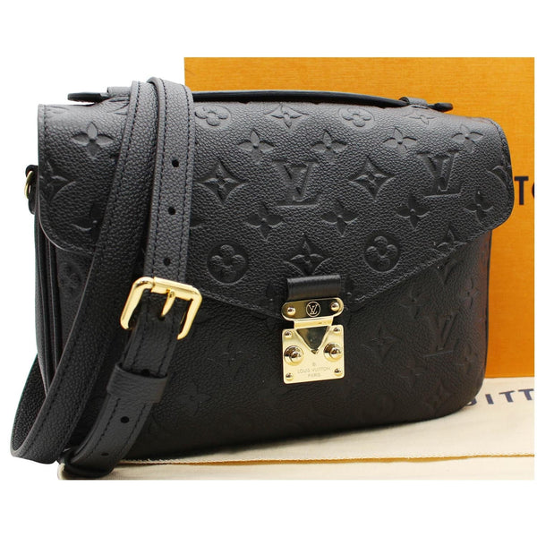 LOUIS VUITTON Metis Pochette Empreinte Leather Shoulder Bag Black