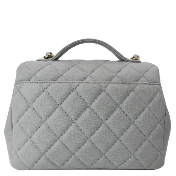 CHANEL Business Affinity Medium Quilted Caviar Crossbody Bag Gray