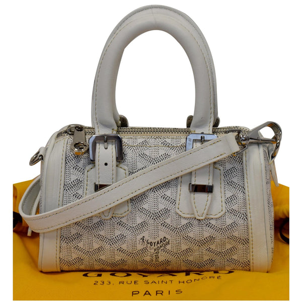 Goyard Croisiere Coated Canvas Mini Top Handle Strap Bag