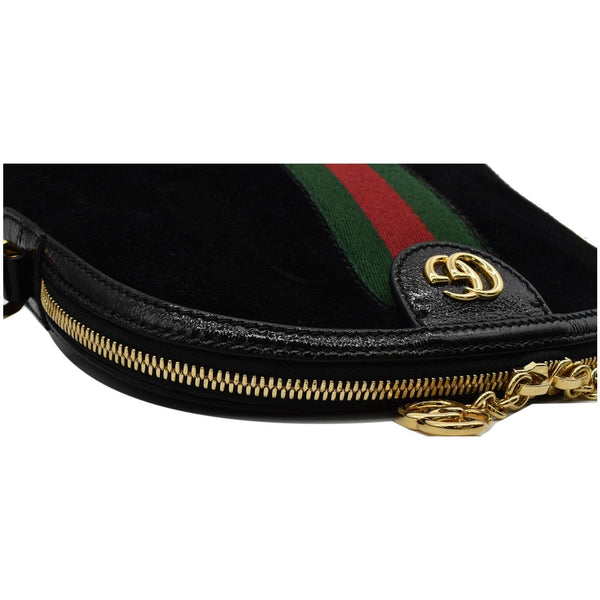 Gucci Ophidia GG Small Suede and Leather Shoulder Bag