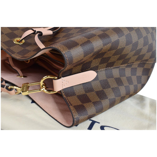 LOUIS VUITTON Neonoe MM Damier Ebene Crossbody Bag Rose