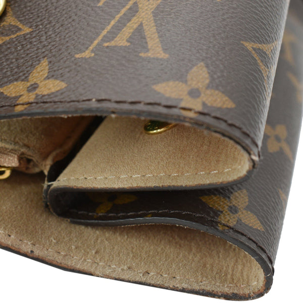 LOUIS VUITTON Flandrin Monogram Canvas Tote Shoulder Bag Brown