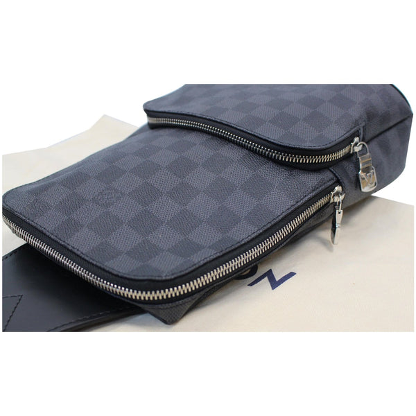 Lv Avenue Sling Damier Graphite Shoulder Bag close view