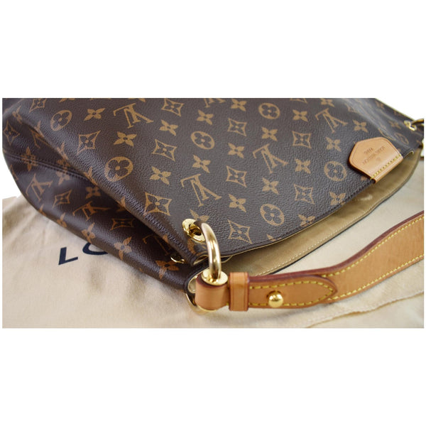 LOUIS VUITTON Graceful MM Monogram Canvas Shoulder Bag Brown
