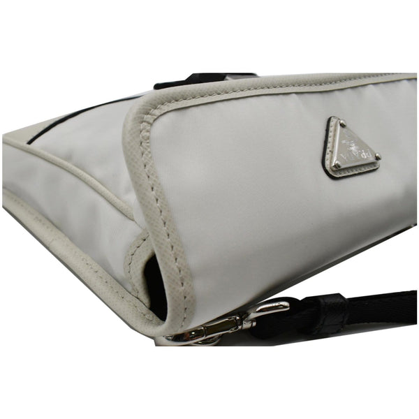 PRADA Re-Nylon Saffiano Leather Smartphone Case Shoulder Bag White