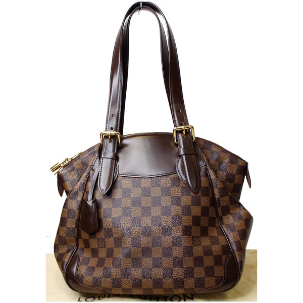 customer view LV Verona MM Damier Ebene Satchel Bag